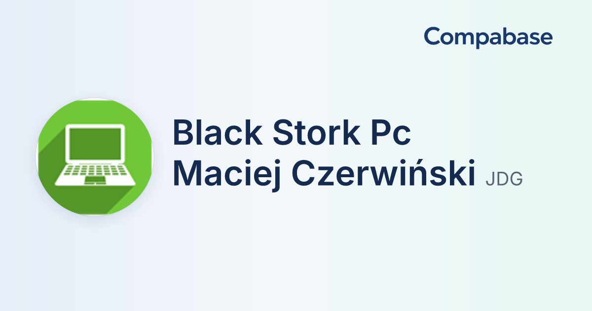 Black Stork Pc Maciej Czerwiński (NIP 5272474536) – business details ...